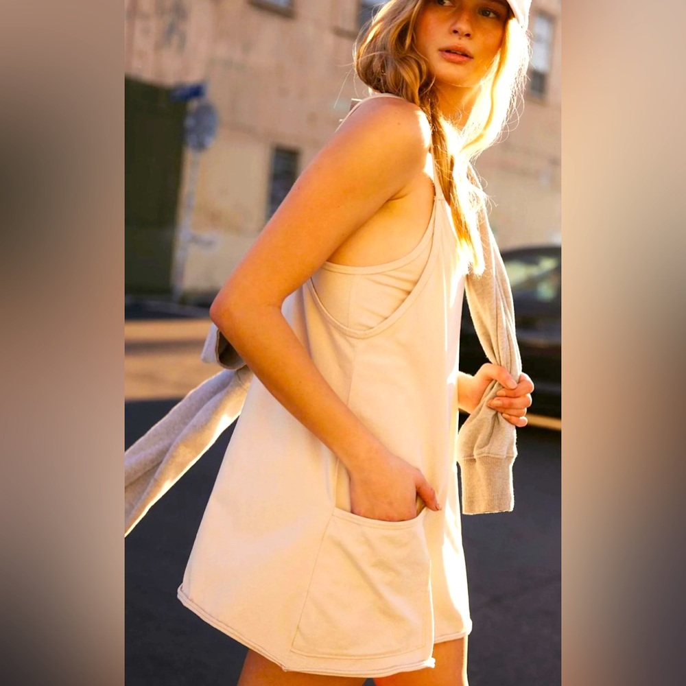 Free People FP Movement Hot Shot Mini Dress in Bamboo. NWOT Size Small. 🦋🦋